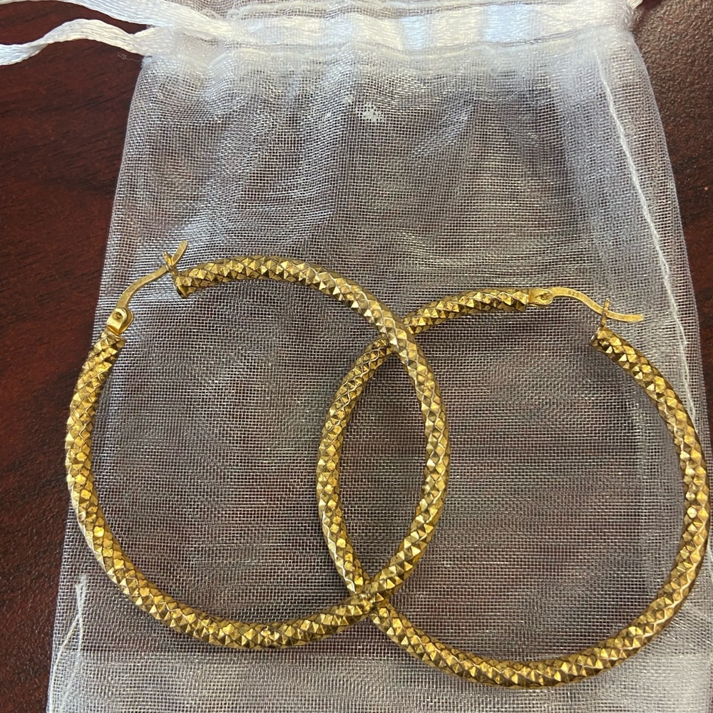 Argento Vivo gold hoops